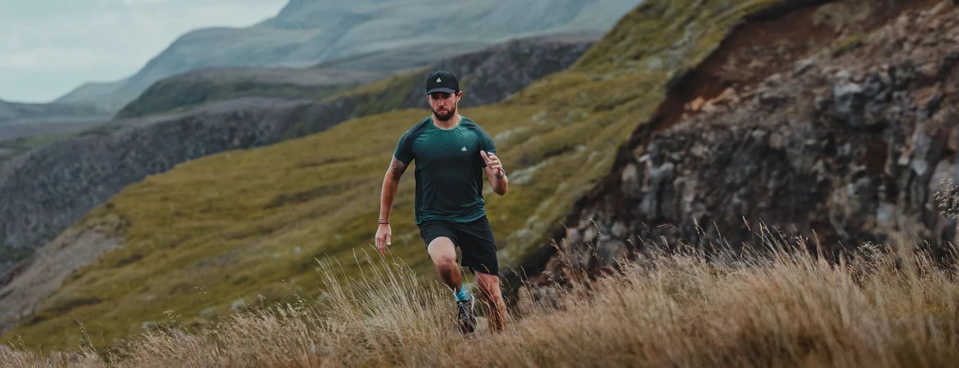 Running trail montagne Verjari t-shirt vert