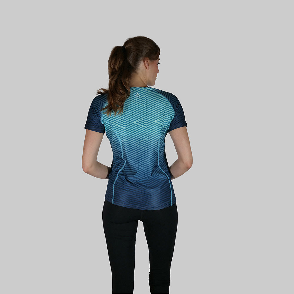 t-shirt running femme éco-responsable bleu